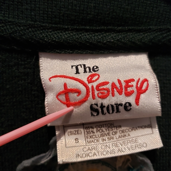 Vintage Disney's Winnie the Pooh Embroidered Fleece Sweatshirt Men's sz S Green - Picture 3 of 5